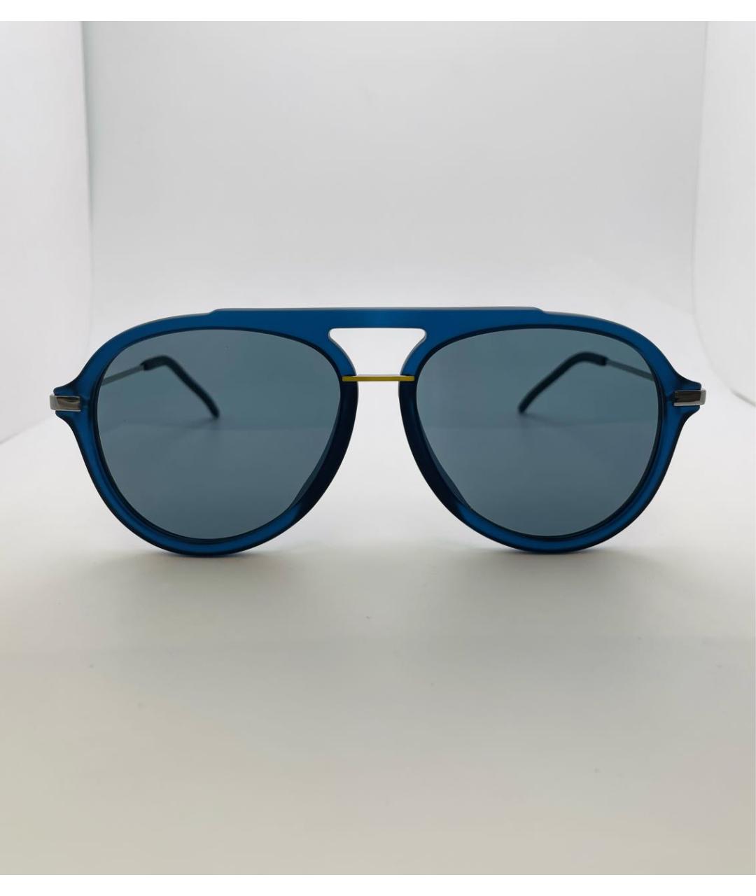 FENDI Темно-синие пластиковые солнцезащитные очки, фото 9