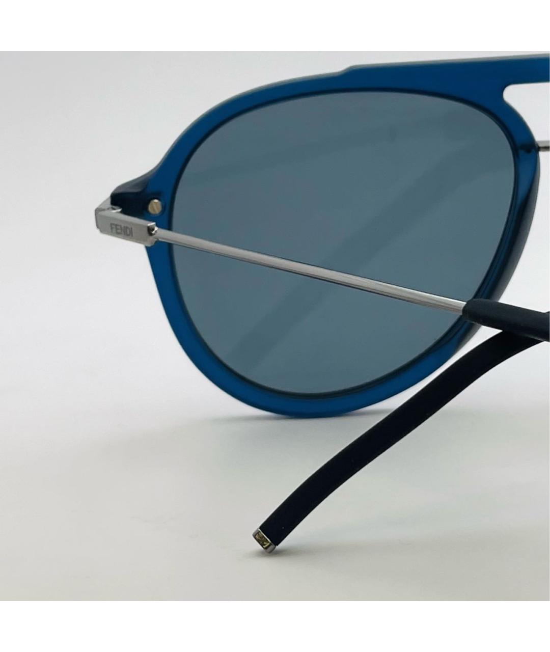 FENDI Темно-синие пластиковые солнцезащитные очки, фото 6