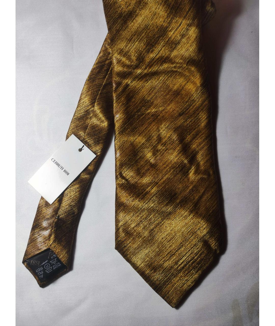 CERRUTI 1881 Золотой шелковый галстук, фото 9