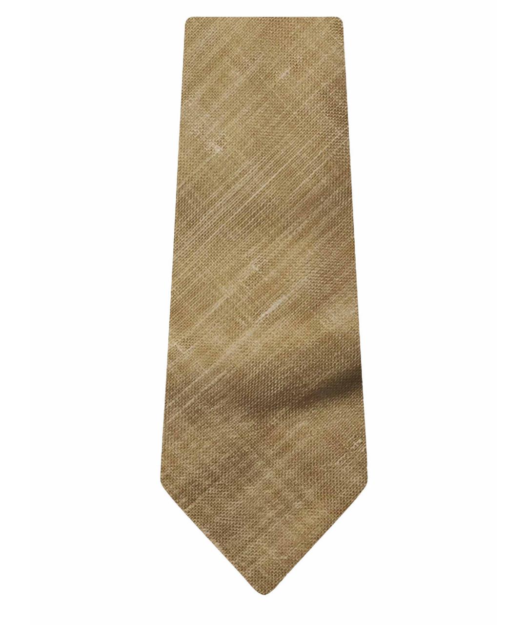 ERMENEGILDO ZEGNA Бежевый шерстяной галстук, фото 1