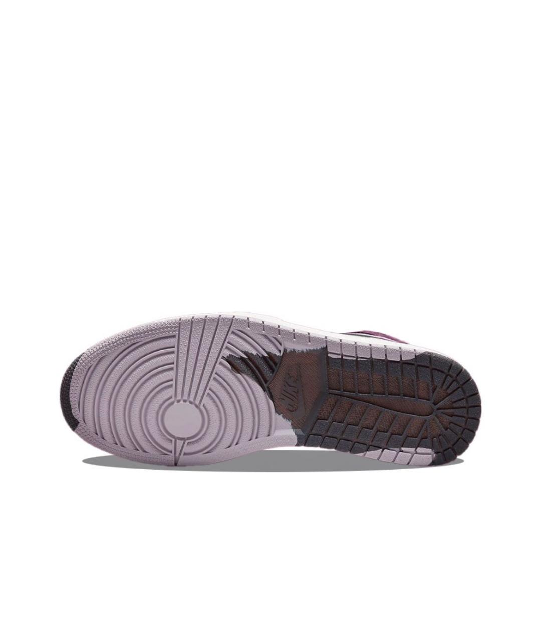 JORDAN Фиолетовые нубуковые высокие кроссовки / кеды, фото 6