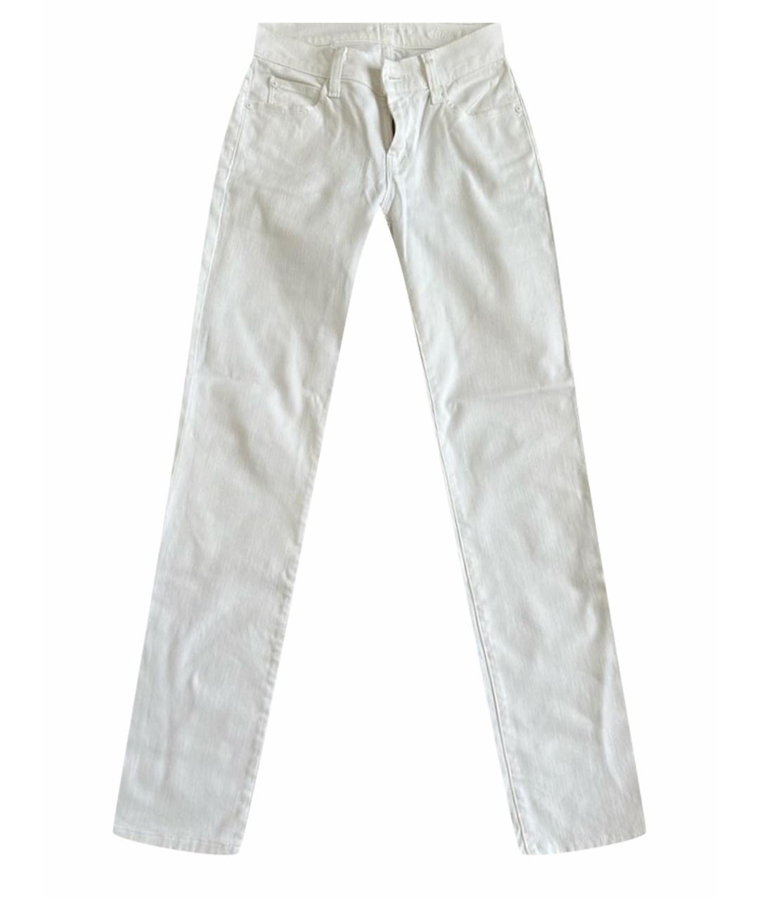 7 FOR ALL MANKIND Белые хлопковые прямые джинсы, фото 1