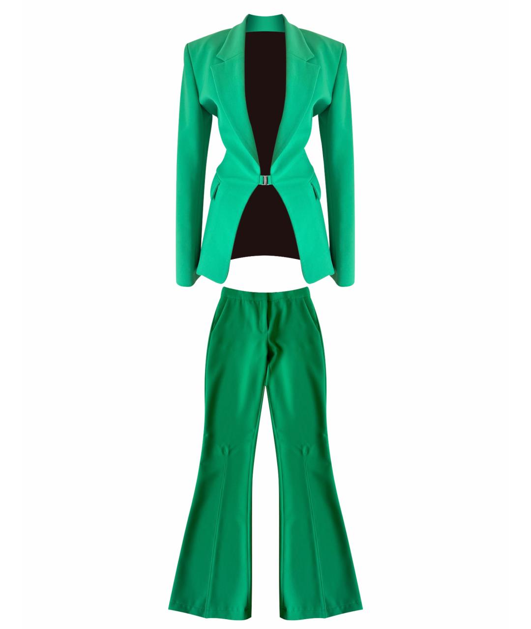 THE ATTICO Салатовый полиэстеровый костюм с брюками, фото 1