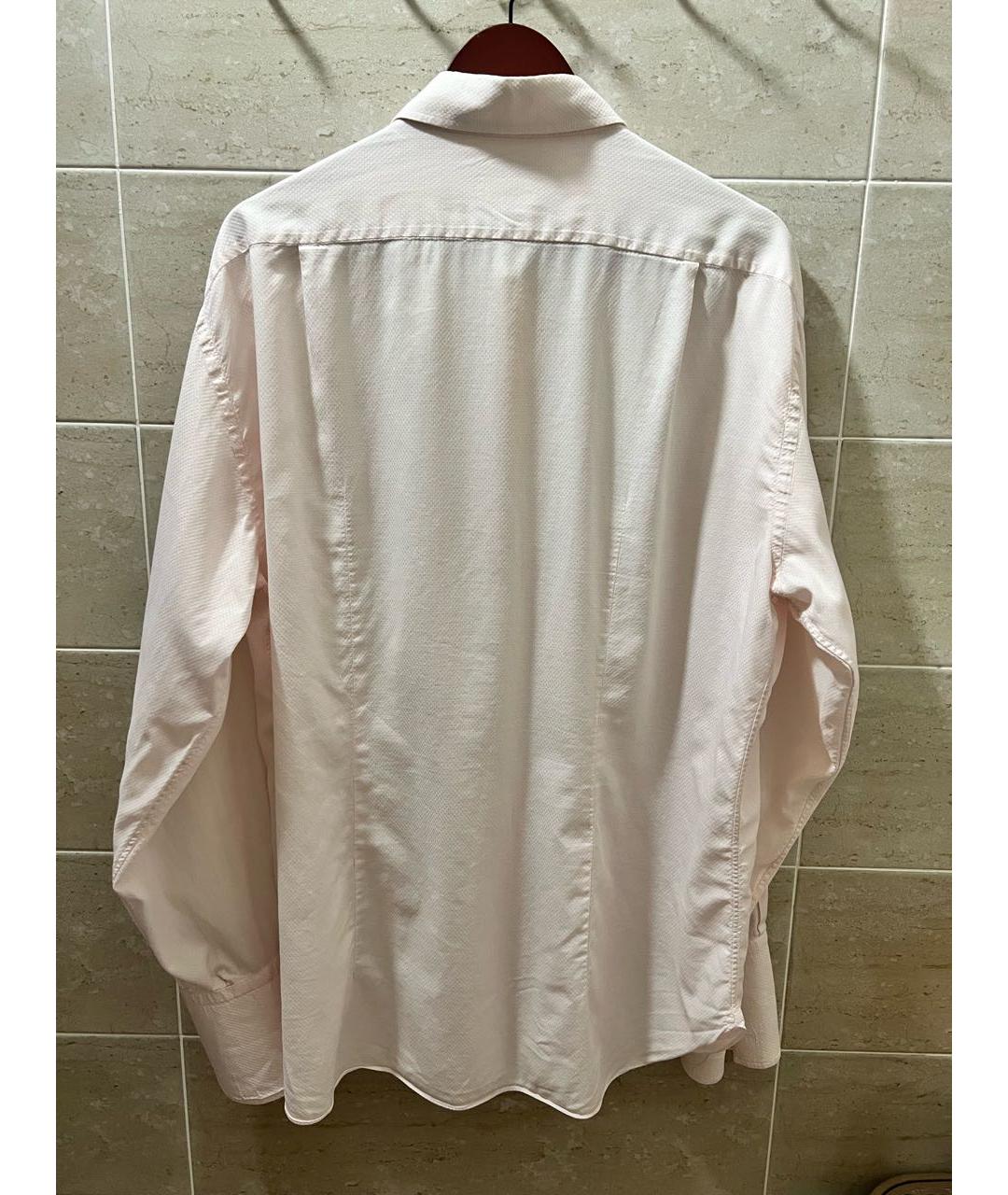BRIONI Розовая хлопковая классическая рубашка, фото 2