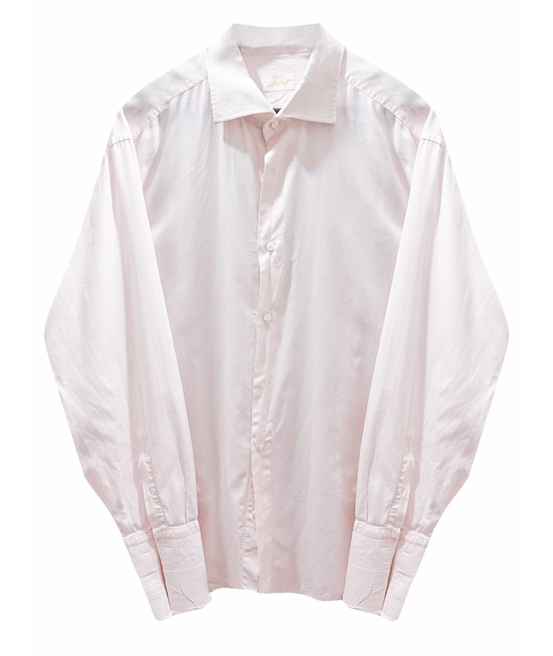 BRIONI Розовая хлопковая классическая рубашка, фото 1