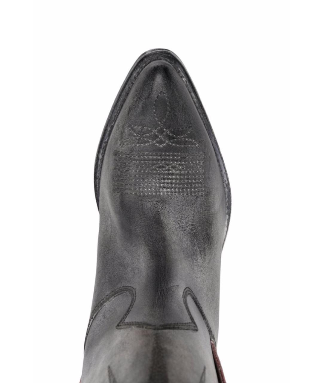 GOLDEN GOOSE DELUXE BRAND Серые кожаные сапоги, фото 5