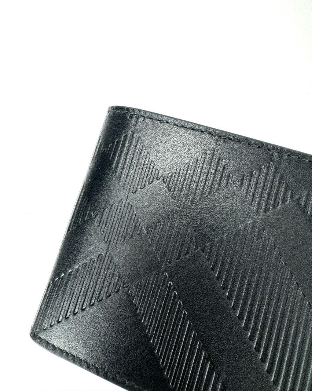 BURBERRY Черный кожаный кошелек, фото 3