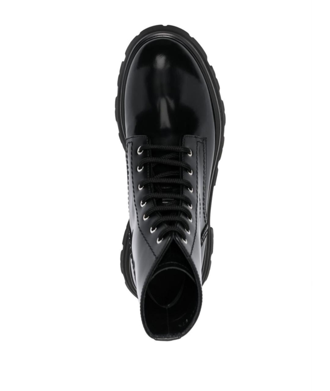 ALEXANDER MCQUEEN Черные кожаные ботинки, фото 4
