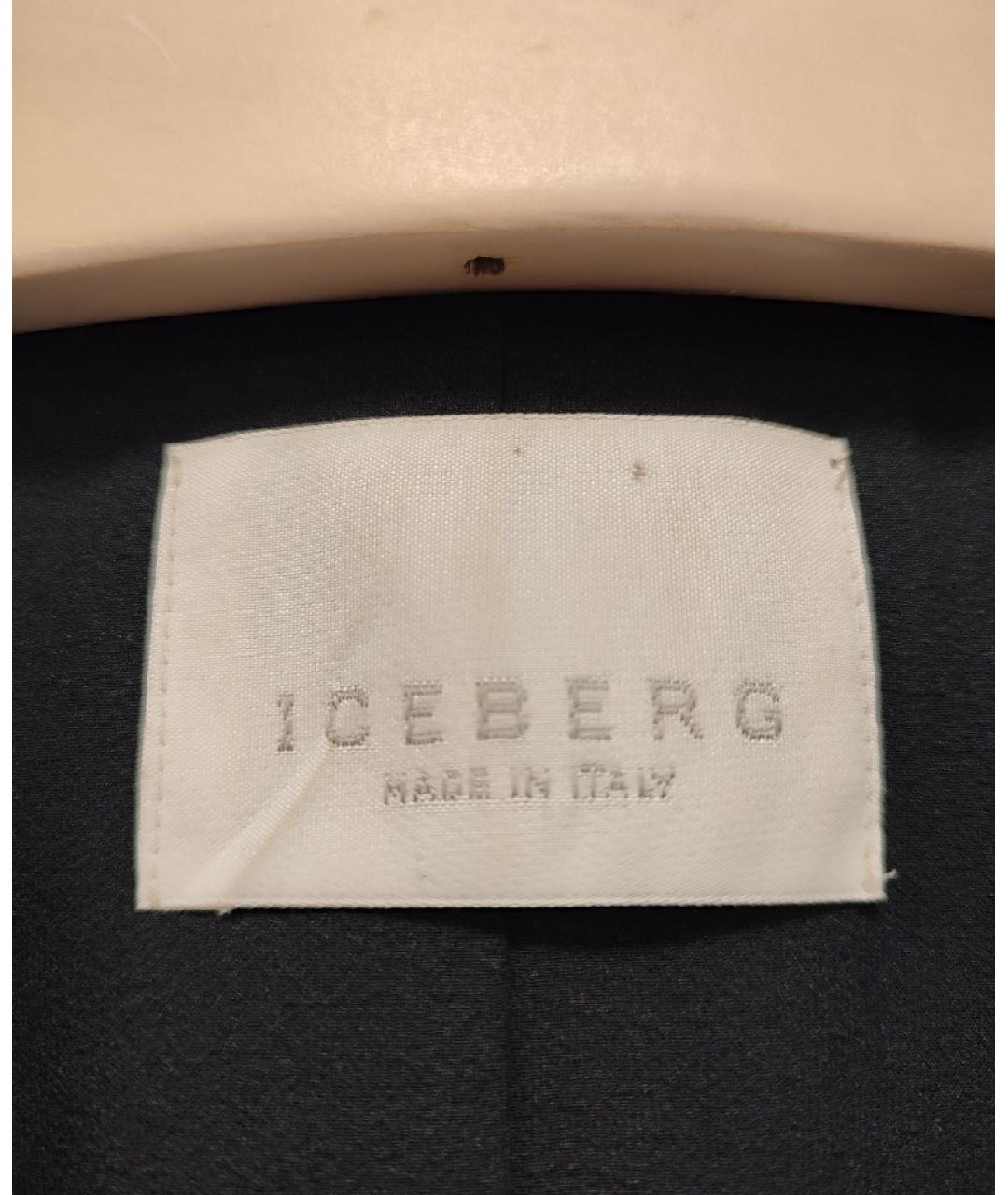 ICEBERG Черный хлопко-эластановый жакет/пиджак, фото 2