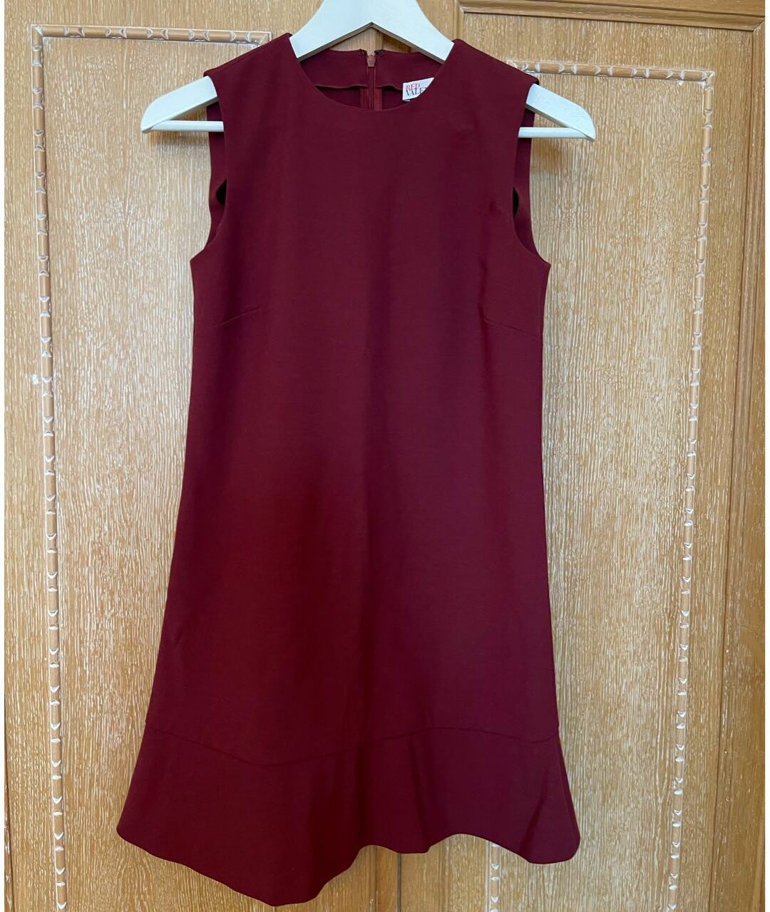 RED VALENTINO Бордовое полиэстеровое повседневное платье, фото 6