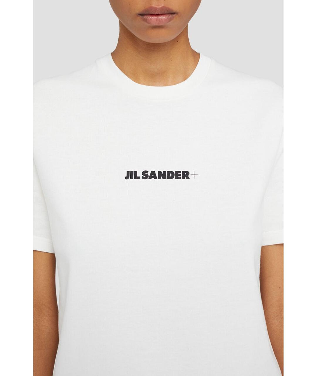 JIL SANDER Белая хлопковая футболка, фото 7