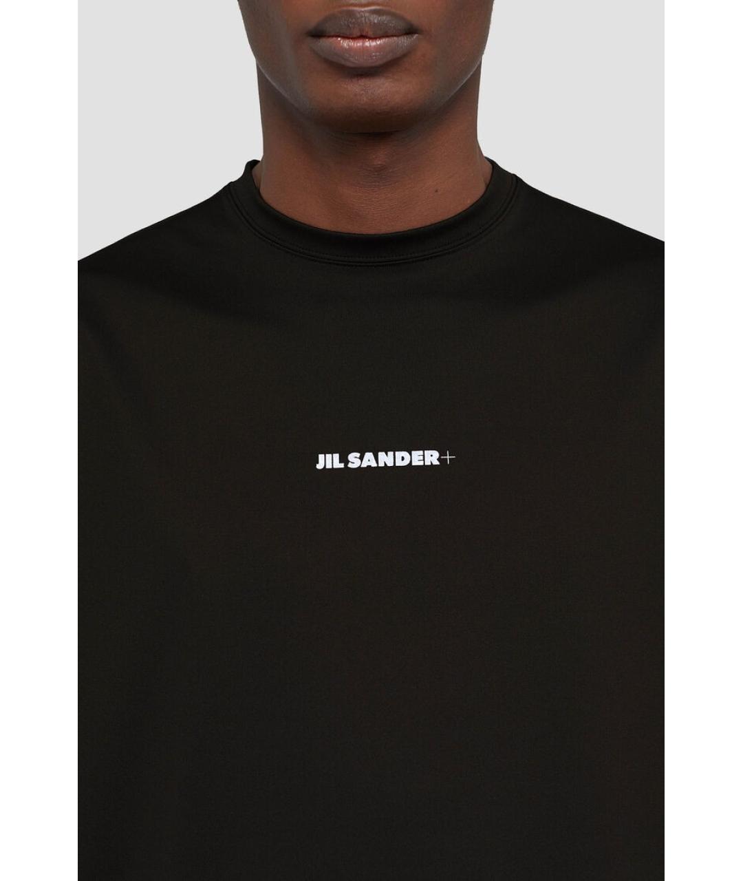 JIL SANDER Черная хлопковая футболка, фото 6