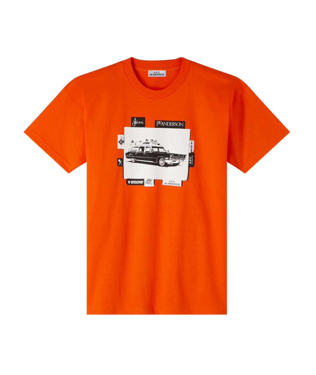 A.P.C. Оранжевая футболка, фото 1