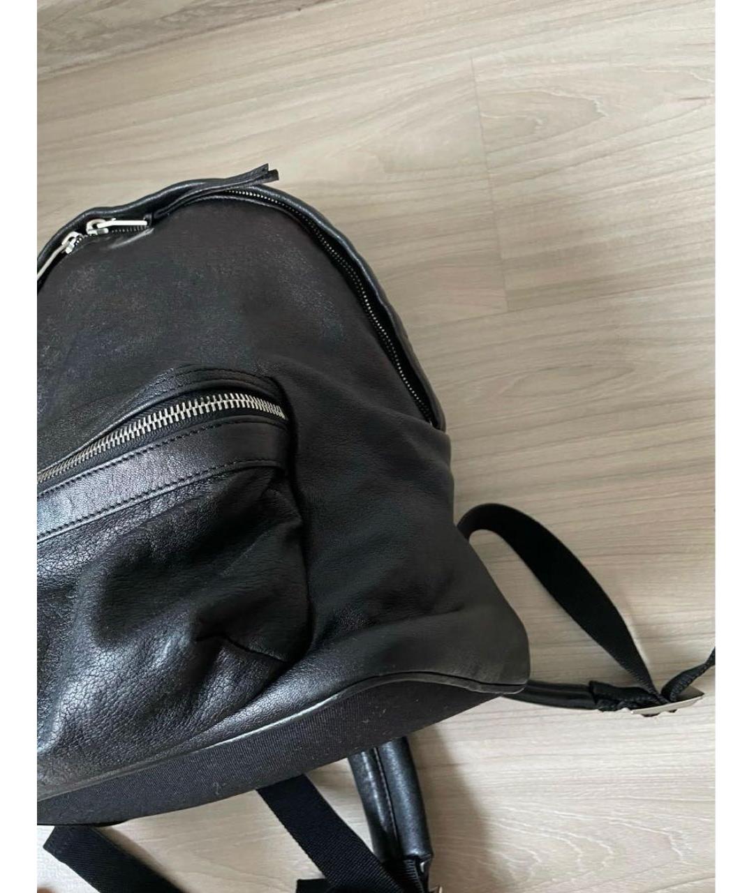 SAINT LAURENT Черный кожаный рюкзак, фото 7