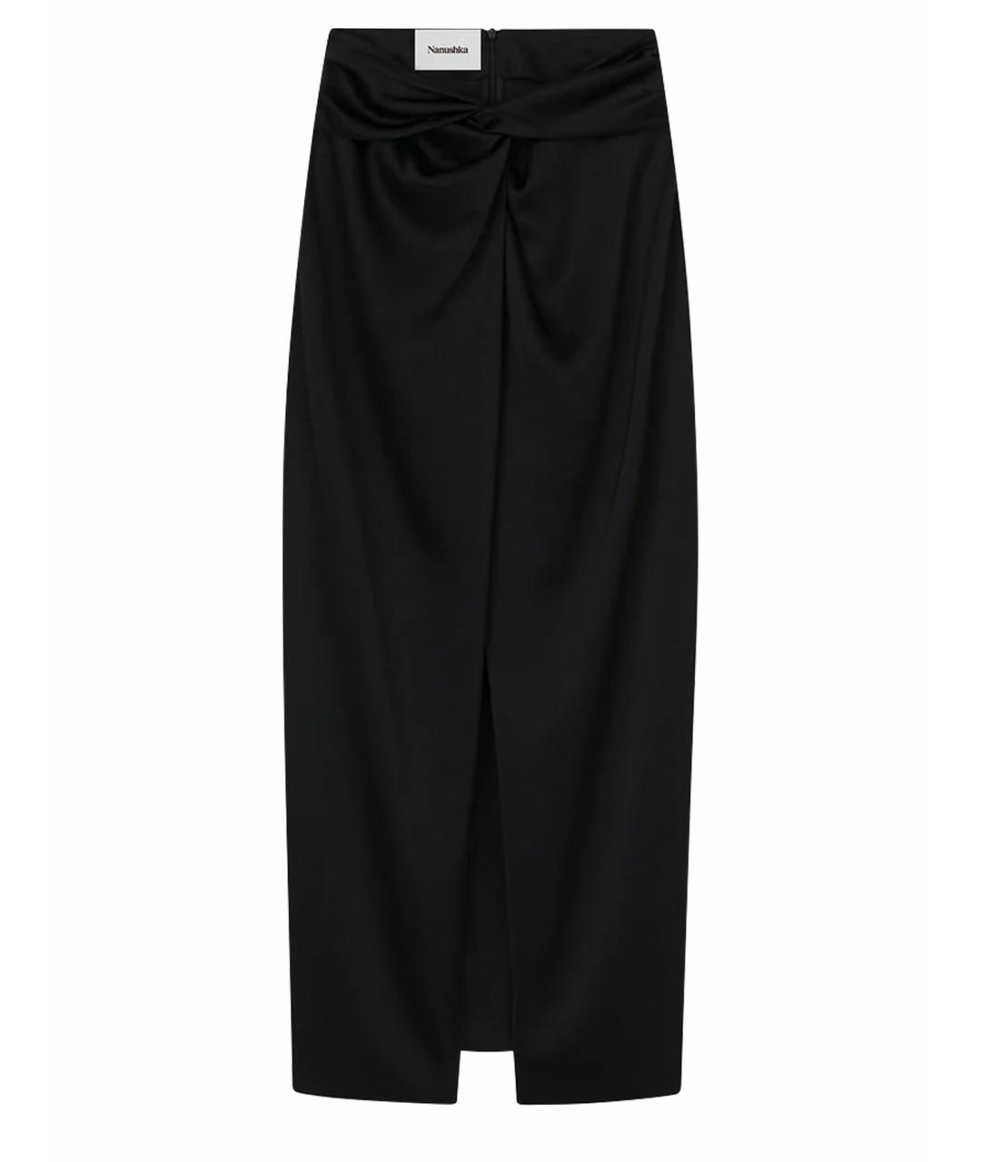NANUSHKA Черная юбка макси, фото 1