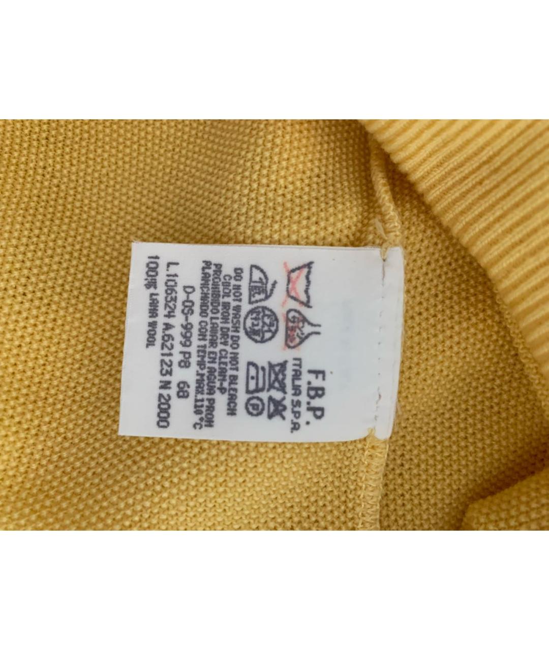 LES COPAINS Желтый шерстяной джемпер / свитер, фото 5
