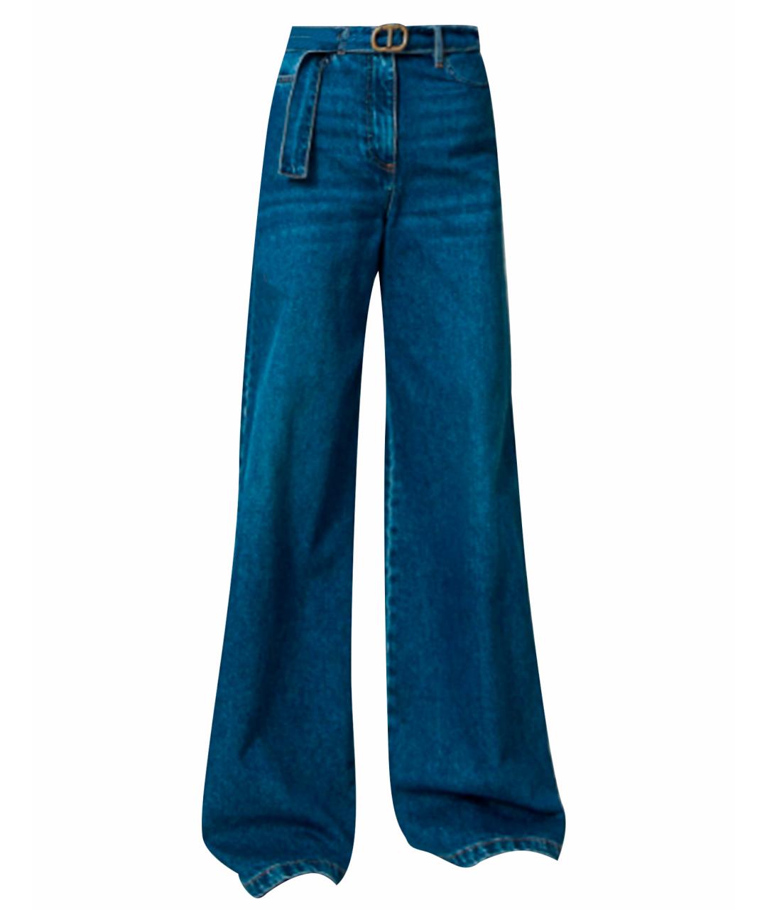 TWIN-SET Синие прямые джинсы, фото 1