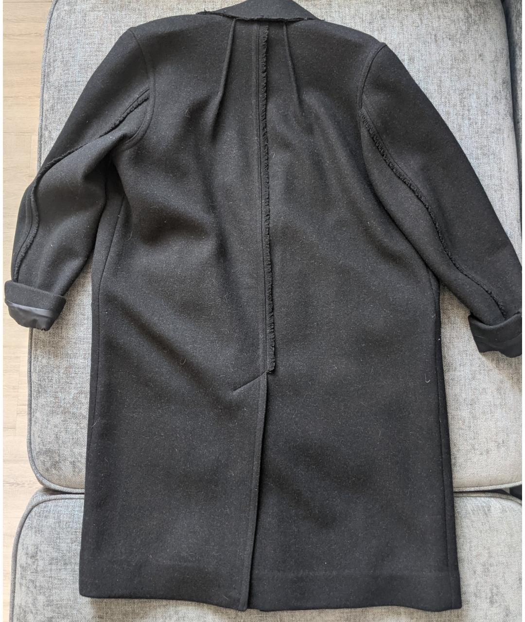 DIESEL Черное шерстяное пальто, фото 3