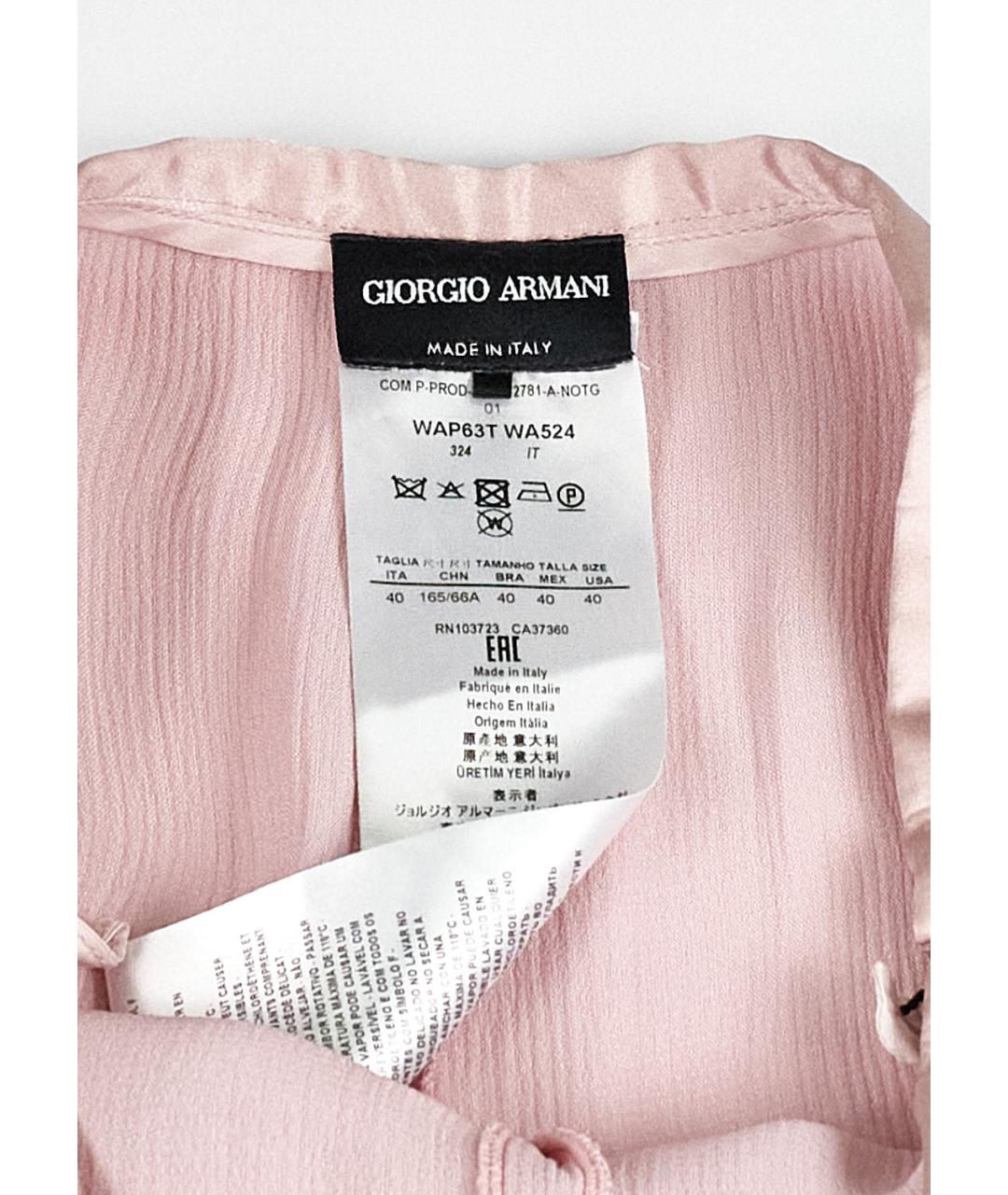 ARMANI COLLEZIONI Розовые вискозные брюки широкие, фото 3