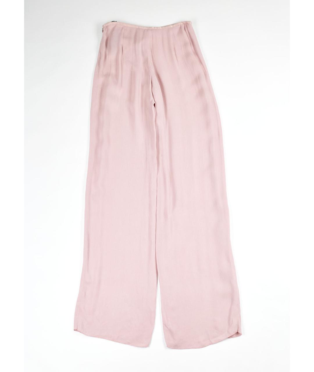 ARMANI COLLEZIONI Розовые вискозные брюки широкие, фото 2