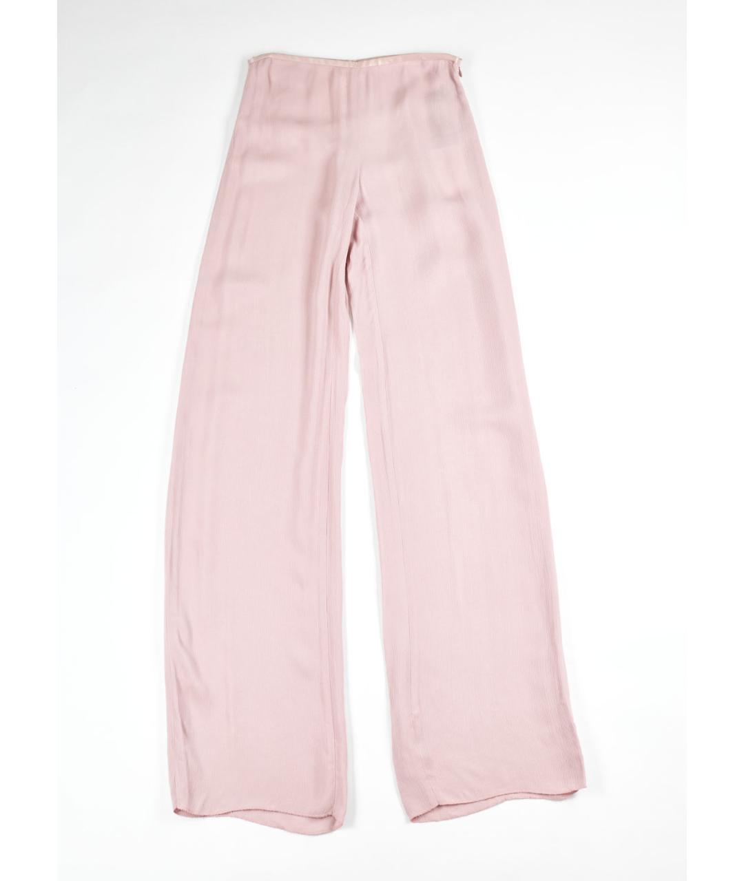 ARMANI COLLEZIONI Розовые вискозные брюки широкие, фото 5