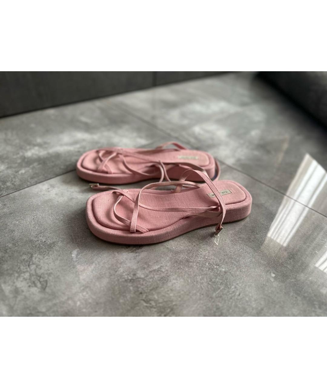 GIABORGHINI Розовые текстильные сандалии, фото 6