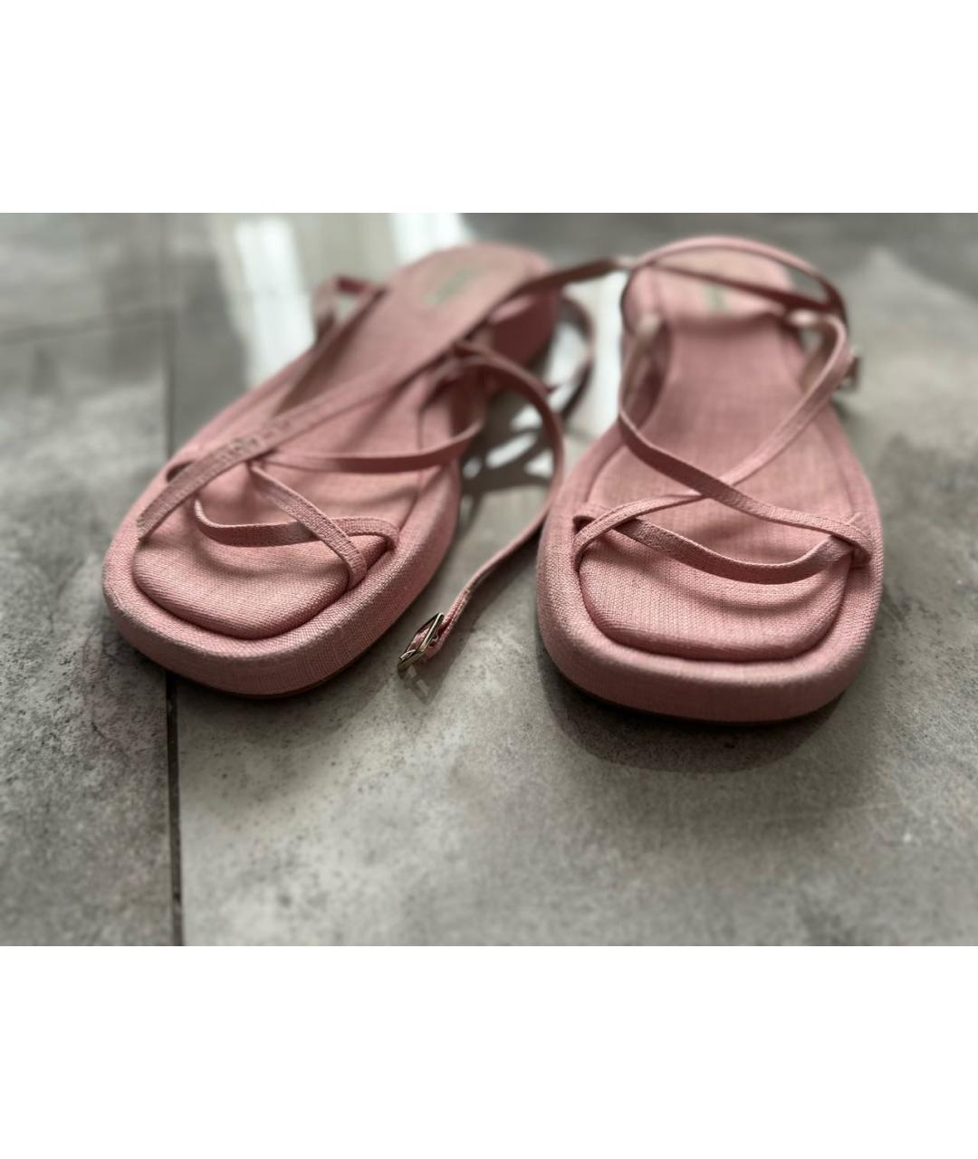 GIABORGHINI Розовые текстильные сандалии, фото 4