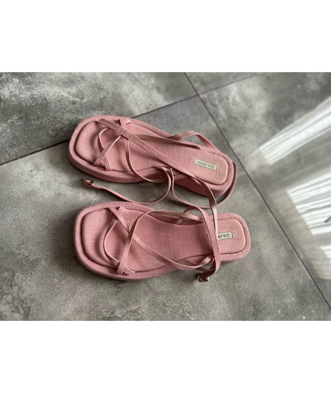 GIABORGHINI Розовые текстильные сандалии, фото 2