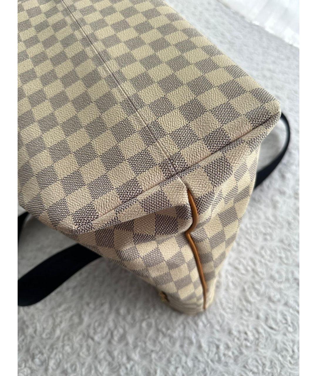 LOUIS VUITTON Бежевая твиловая сумка тоут, фото 6
