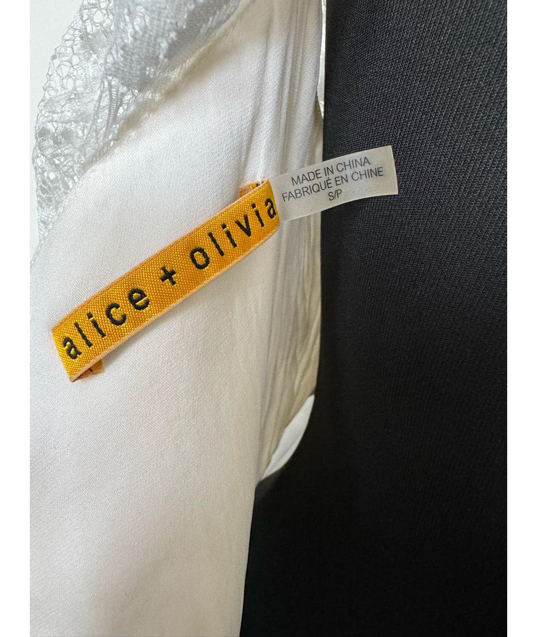 ALICE+OLIVIA Белое синтетическое коктейльное платье, фото 5