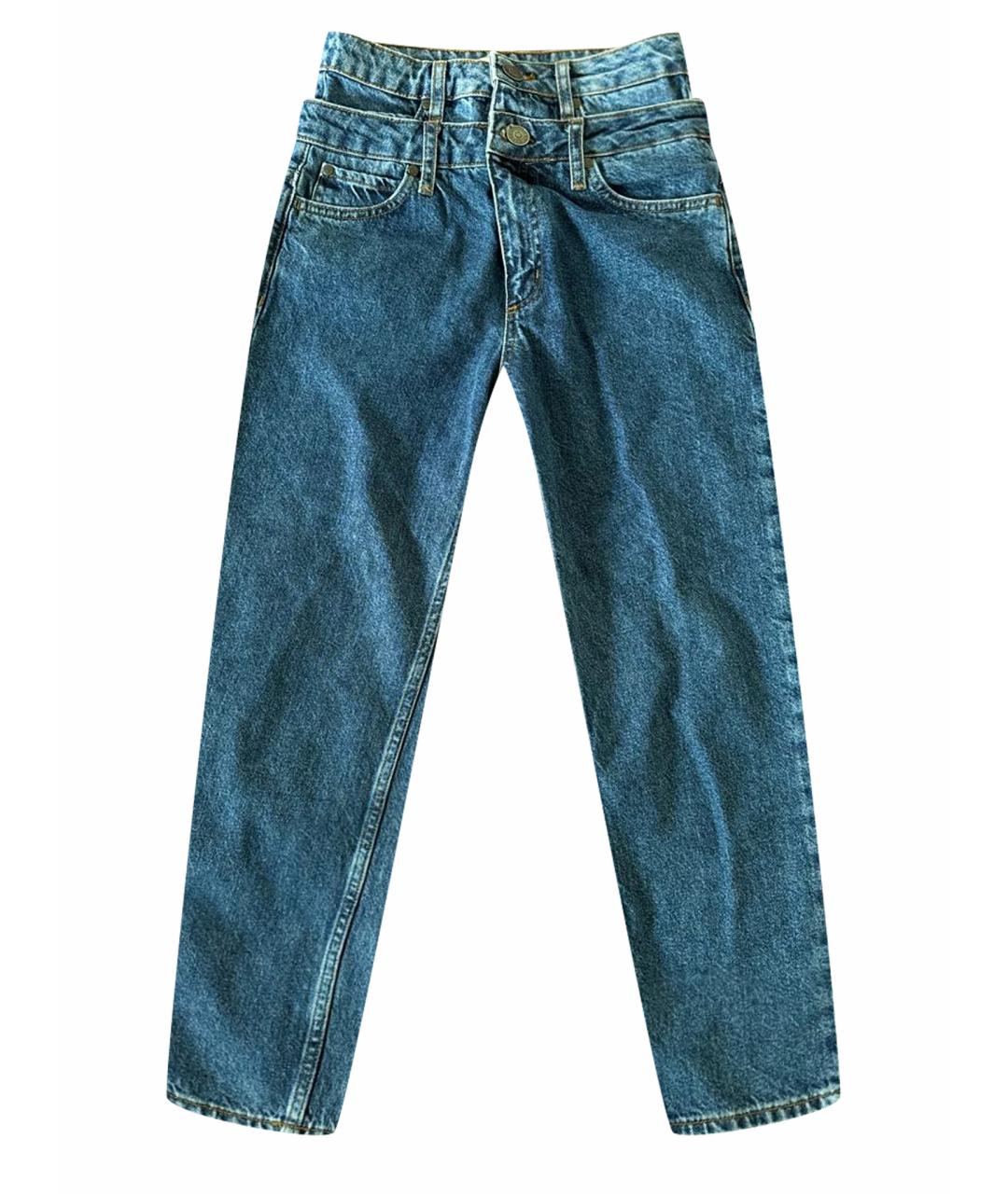 SANDRO Синие хлопковые прямые джинсы, фото 1