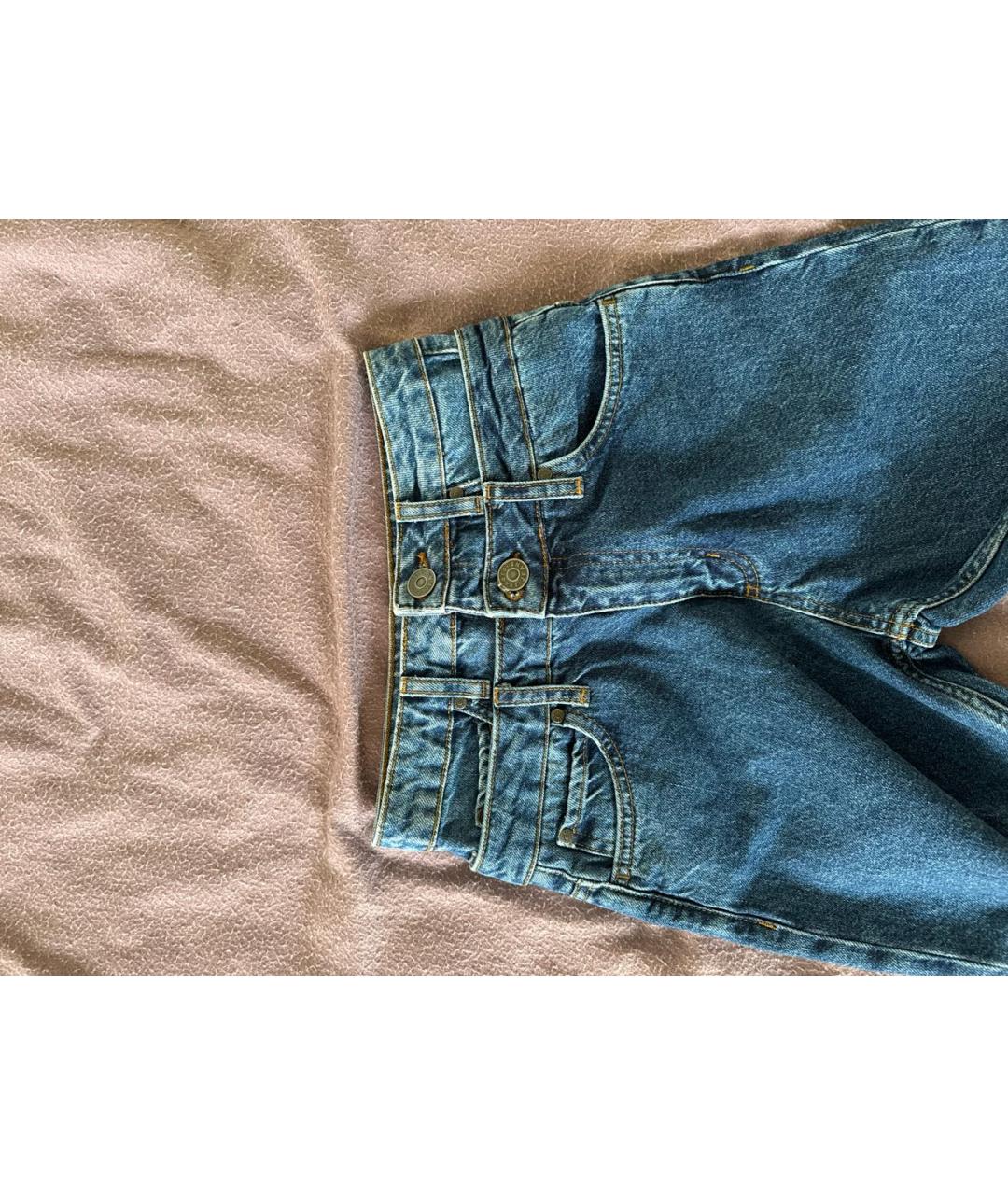SANDRO Синие хлопковые прямые джинсы, фото 4