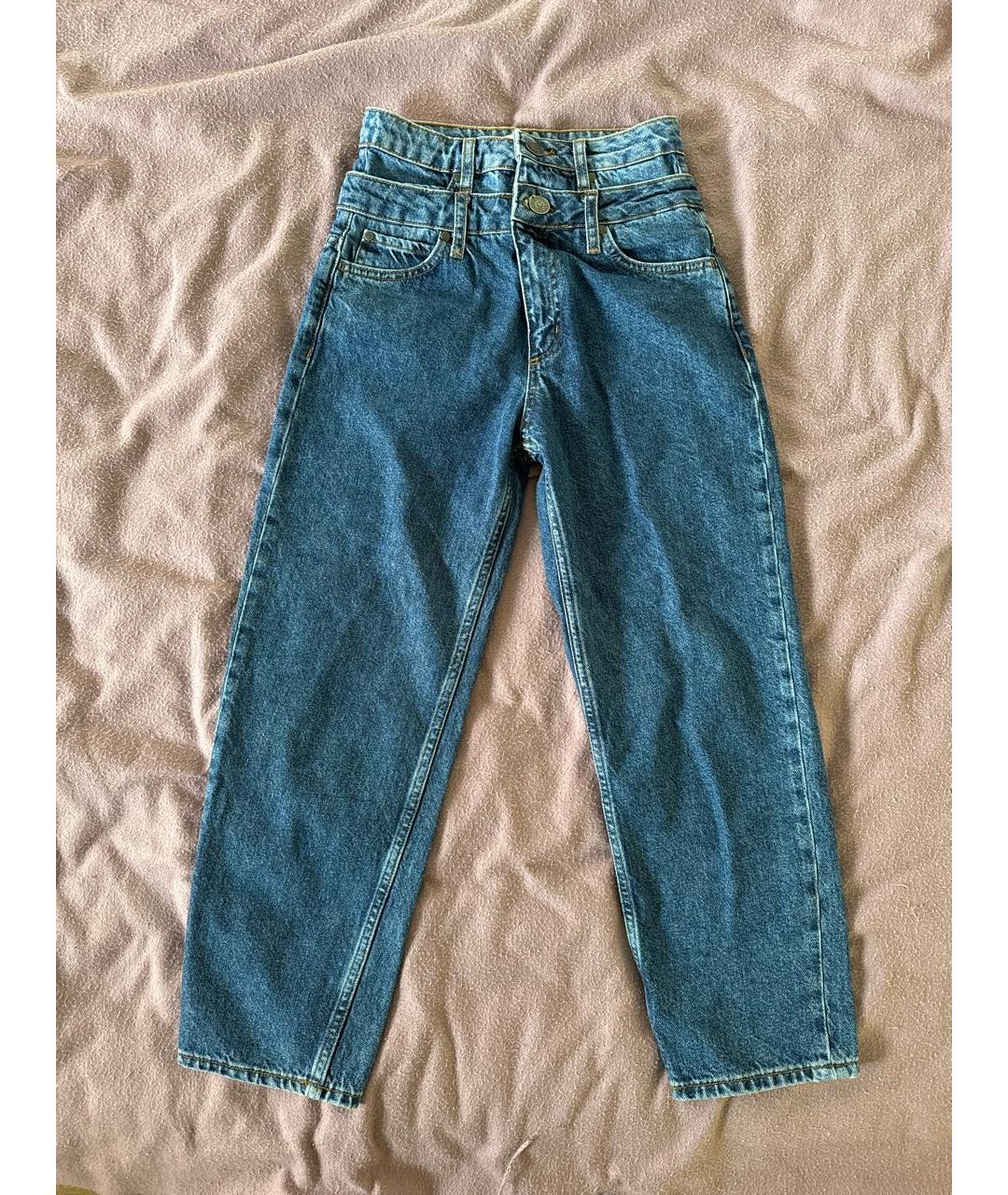 SANDRO Синие хлопковые прямые джинсы, фото 8