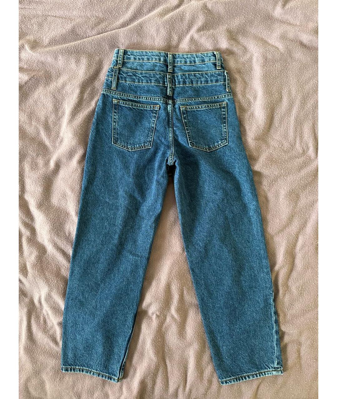 SANDRO Синие хлопковые прямые джинсы, фото 2