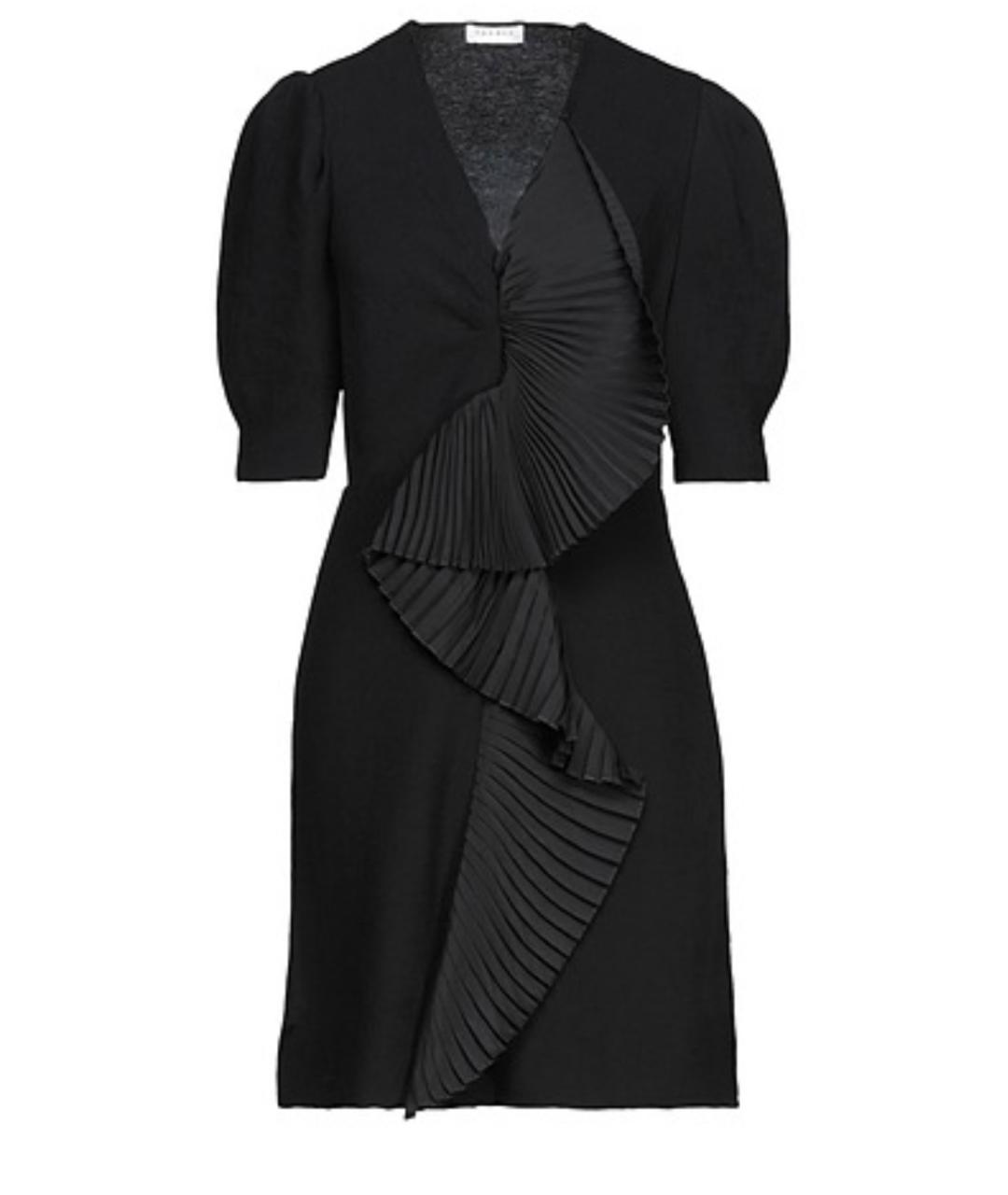 SANDRO Черное атласное коктейльное платье, фото 1