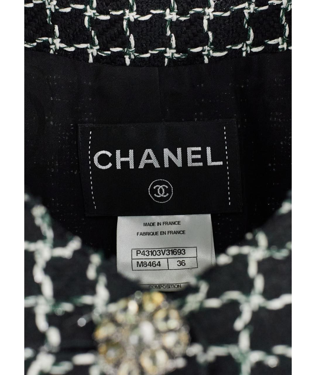 CHANEL PRE-OWNED Черный хлопковый жакет/пиджак, фото 3