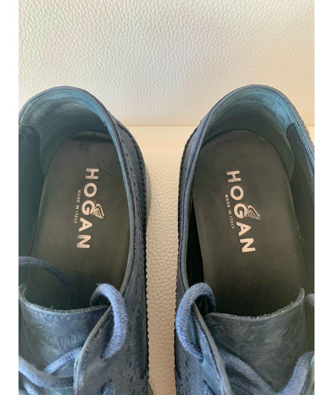 HOGAN Темно-синие нубуковые туфли, фото 5
