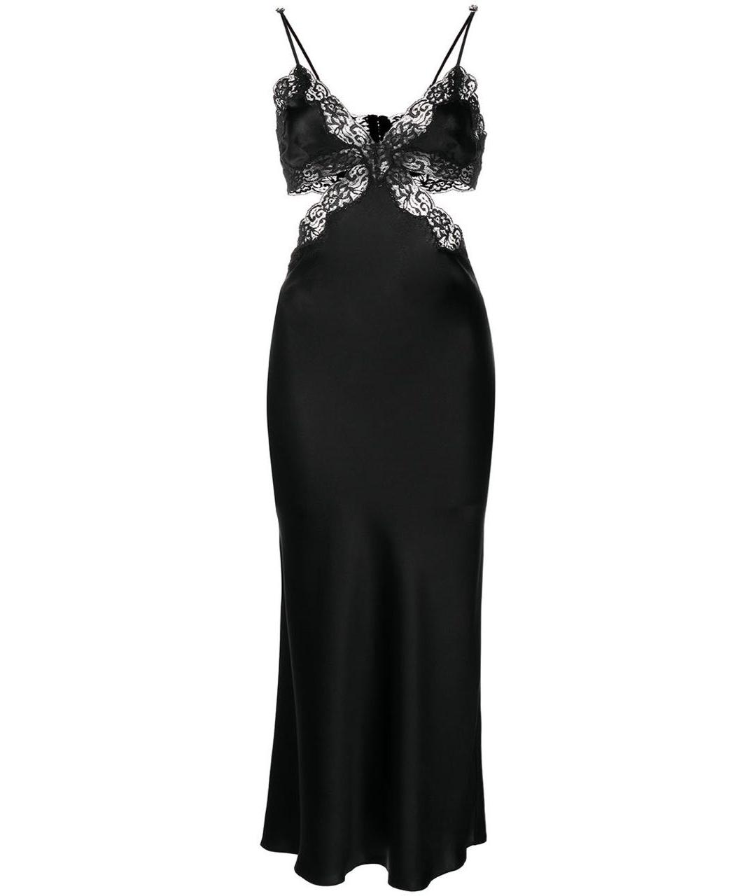ALEXANDER WANG Черное шелковое коктейльное платье, фото 1
