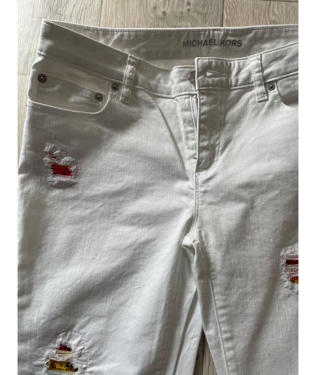 MICHAEL KORS Белые прямые джинсы, фото 3