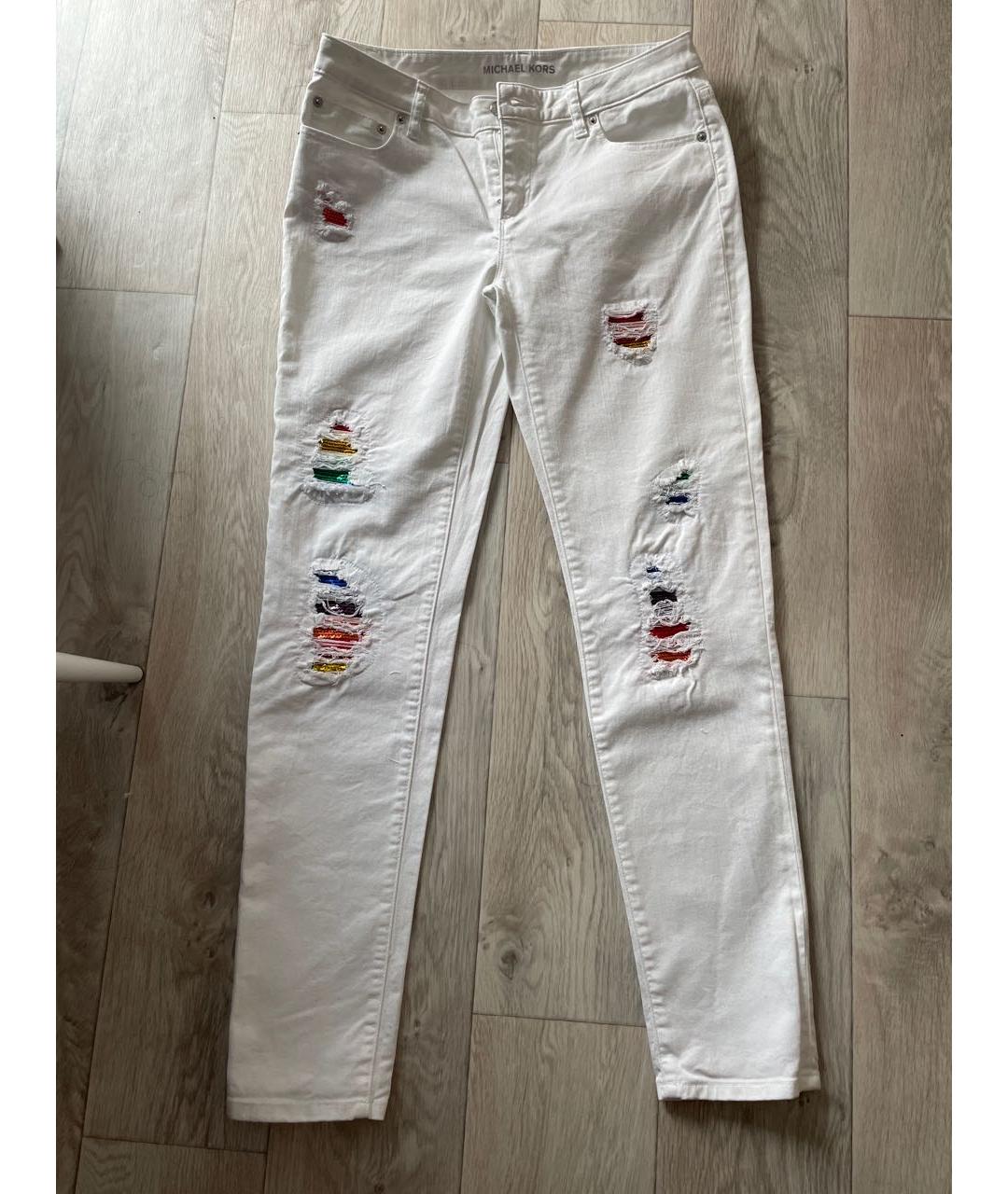 MICHAEL KORS Белые прямые джинсы, фото 7