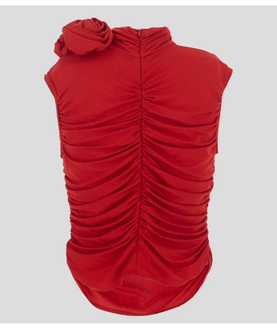 MAGDA BUTRYM Красный вискозный костюм с брюками, фото 4