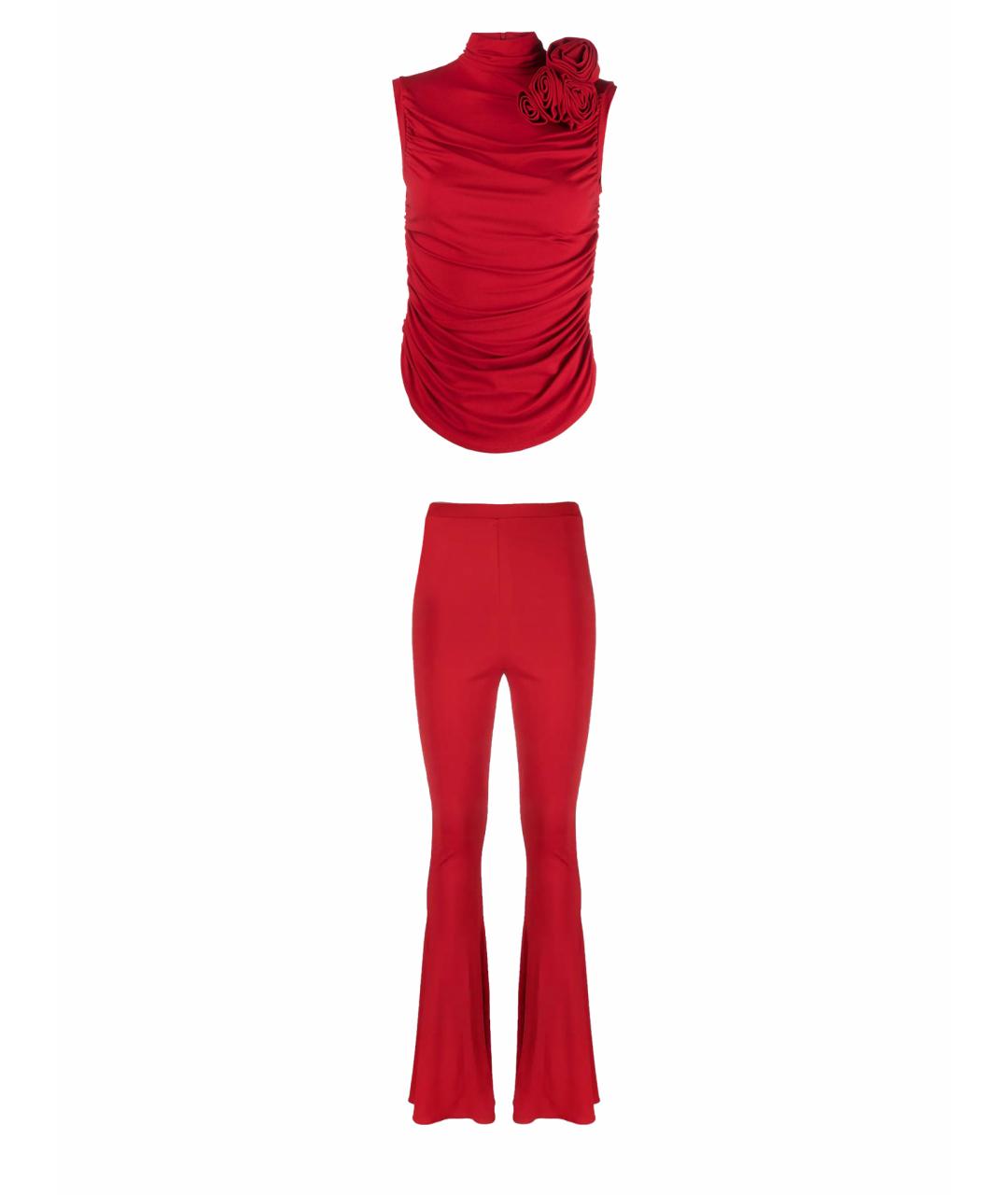MAGDA BUTRYM Красный вискозный костюм с брюками, фото 1