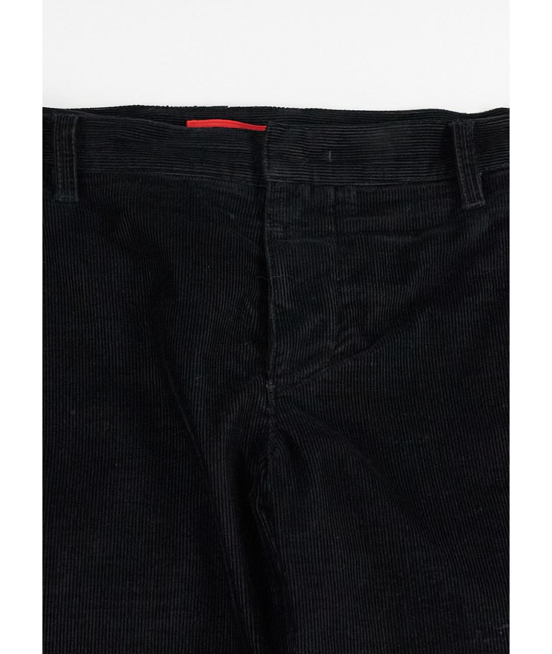 PRADA Черные хлопковые повседневные брюки, фото 4