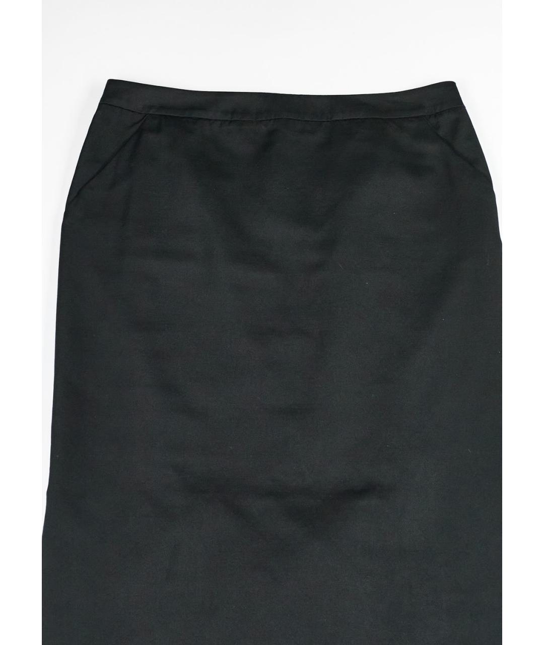 LA PERLA Черная полиэстеровая юбка миди, фото 4