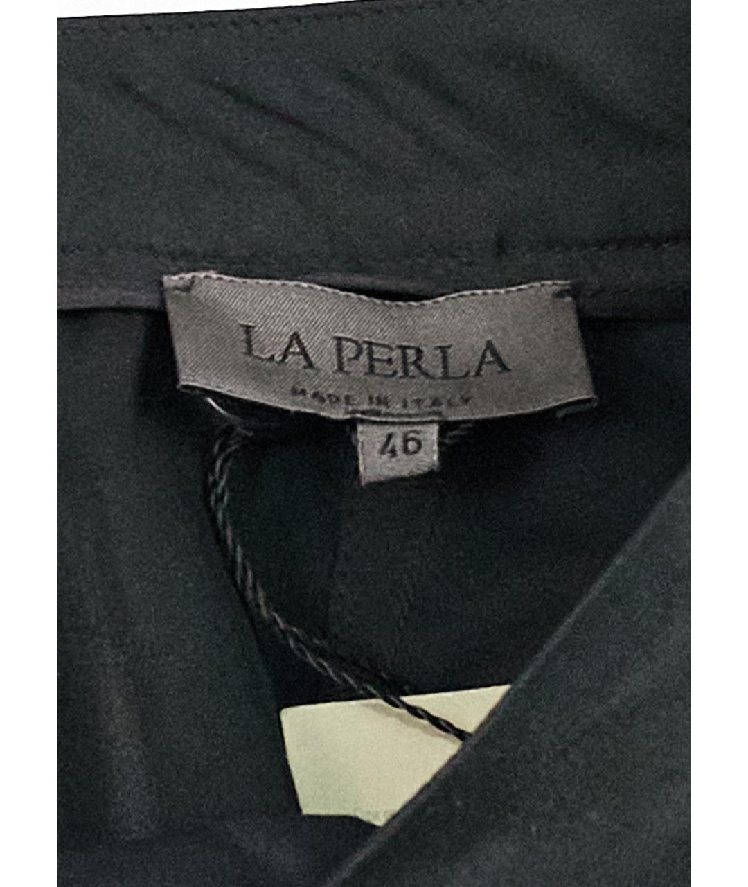 LA PERLA Черная полиэстеровая юбка миди, фото 3
