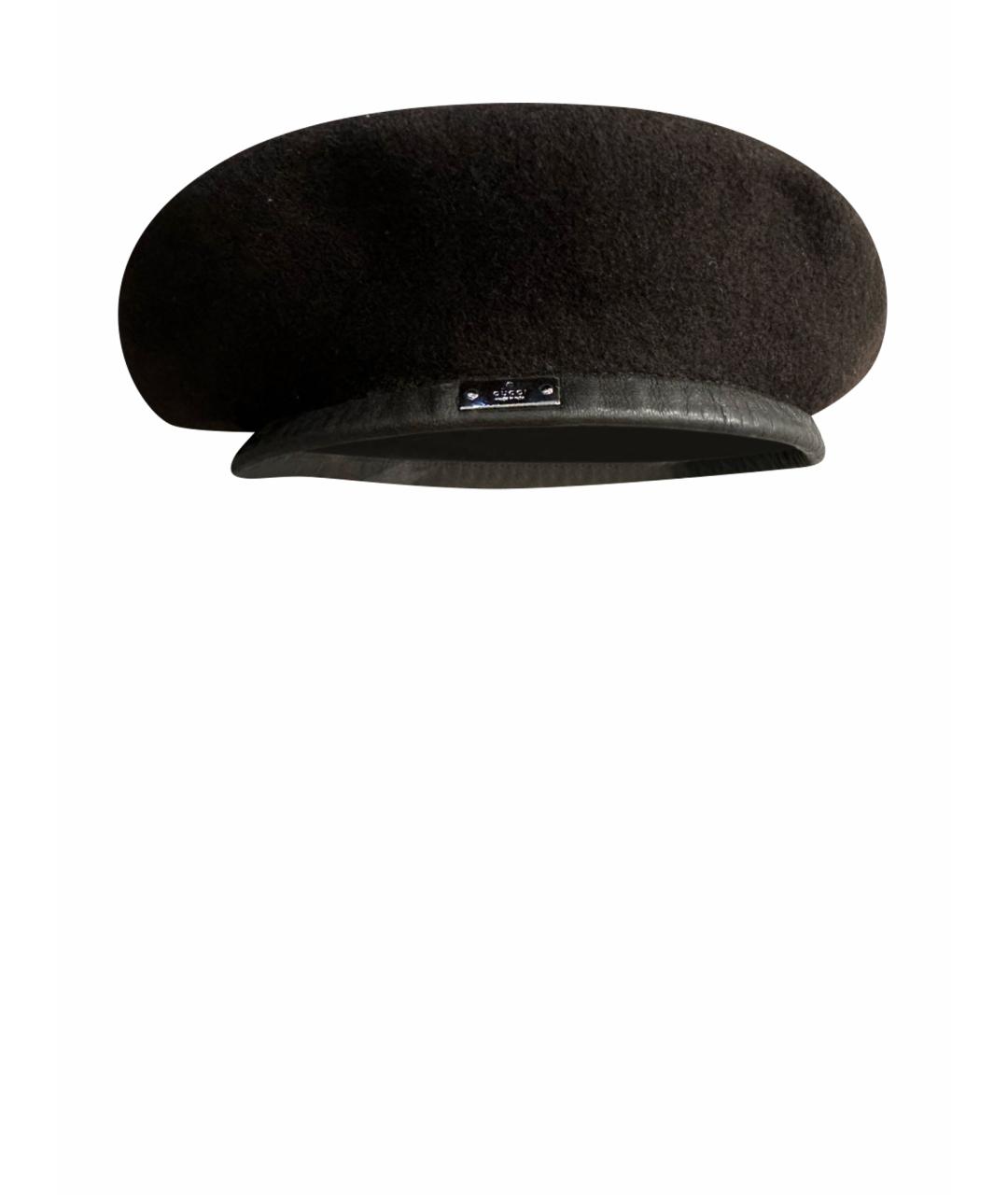 GUCCI Коричневая шерстяная шапка, фото 1