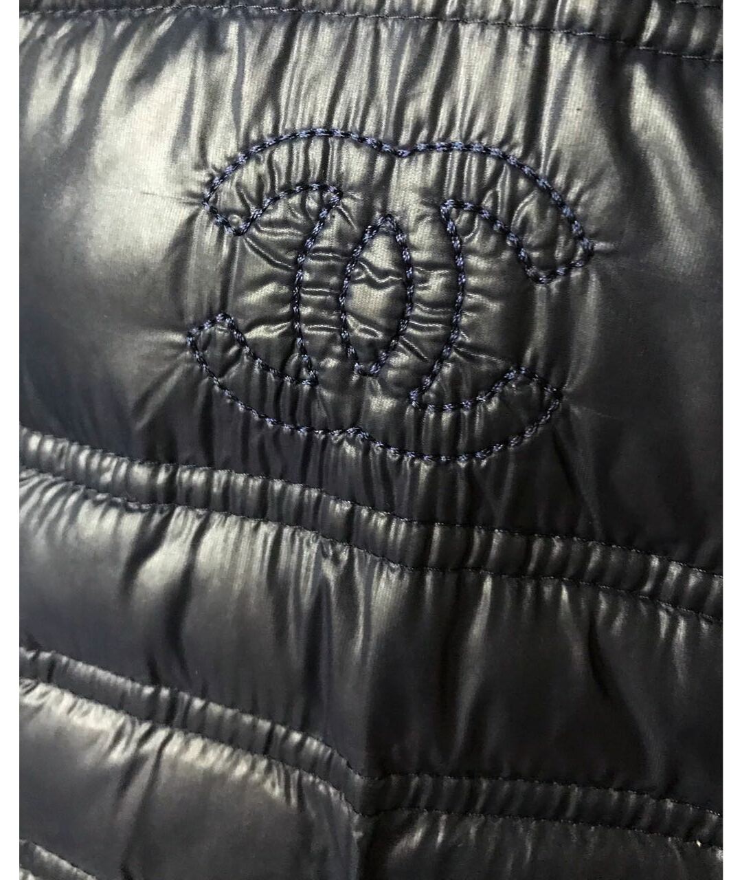 CHANEL PRE-OWNED Темно-синяя полиамидовая куртка, фото 5