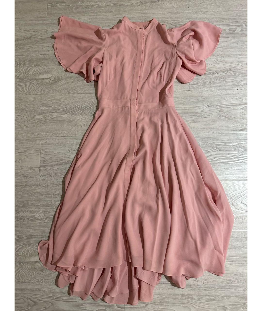 ALEXANDER MCQUEEN Розовое вискозное повседневное платье, фото 7