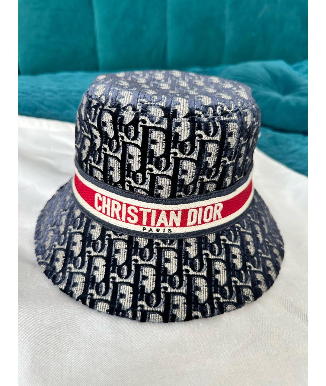 CHRISTIAN DIOR PRE-OWNED Темно-синяя шляпа, фото 3