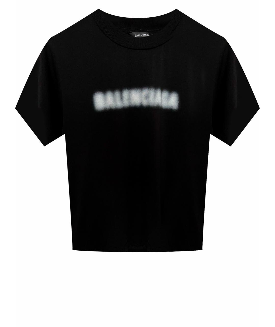 BALENCIAGA Черная хлопковая детская футболка, фото 1